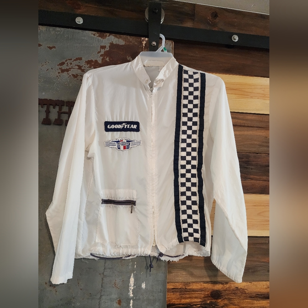 Vintage Distressed Men's Goodyear-Chevolet Racing Windbreaker